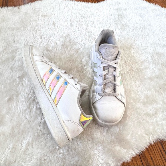 adidas Other - Adidas Grand Court 2.0 Cloud White Iridescent Shoes Sz 13K
